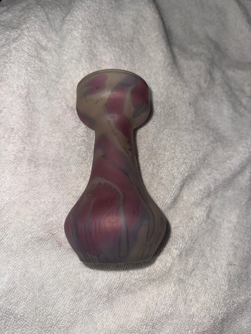 Rueven Nouveau Pastel Vintage Glass 1980s Hand Painted 5 Inch Mini Vase
